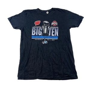 Football Championship Big Ten Sports Tee Thrifted Vintage Style Size M